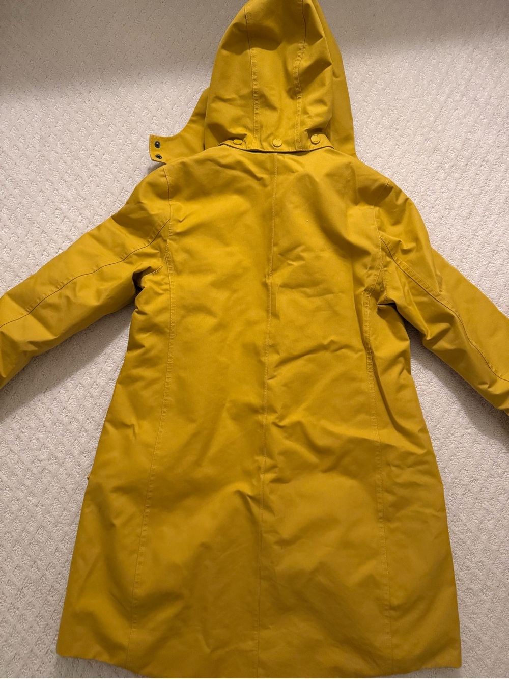 Boden Yellow Hooded Trench Coat - Picture 5 of 5